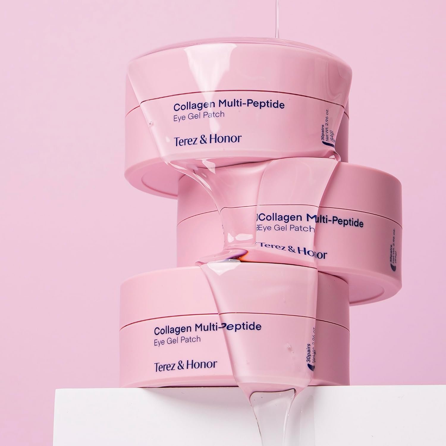TEREZ & HONOR Peptide Collagen Under Eye Patches - 60 Korean Firming, Glowing & Hydrating Hydrogel Mask for Puffy Eyes, Dark Circles, Wrinkles, Fine Lines, Undereye Bags - Anti-Aging Eye Gel Pads - Image 9