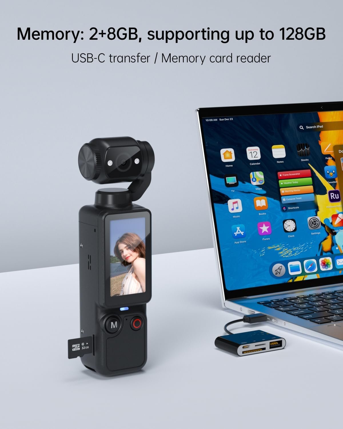 Vlogging Camera, Mini Camcorder, Portable Handheld Video Camera | Mini camcorder with 180° rotating lens, 7-hour battery, 32GB card, one-button recording for travel and daily moments - Image 8