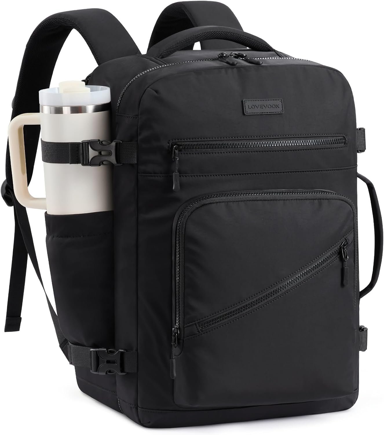 LOVEVOOK 40L Travel Backpack for Women Men, Airline Approved Carry On Luggage, Multi-Pocket TSA Personal Item Bag fits 17 Inch Laptop, Waterproof Weekender Overnight Suitcase Travel Essentials