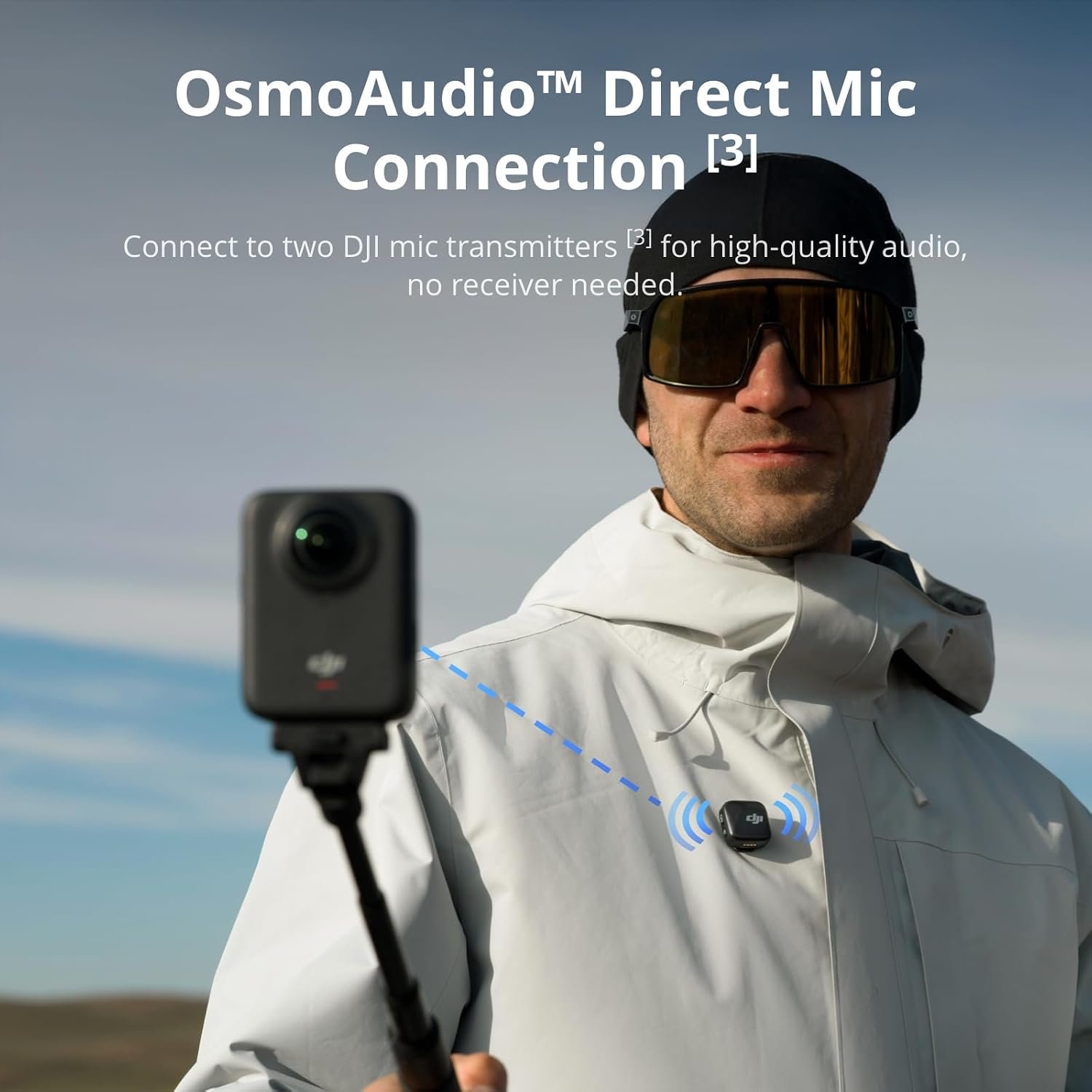 DJI Osmo 360 Essential Combo, 360 Action Camera | 1-Inch 360° Imaging, Native 8K 360° Video, 4K/120fps & 170° Boost Video, 1.2m Invisible Selfie Stick Kit - Image 5