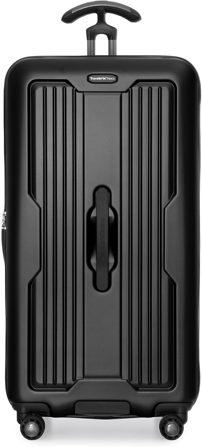 Traveler's Choice Ultimax II Polycarbonate Hardside Luggage with Spinner Wheels, Matte Black, 31-Inch Large Trunk - Image 2