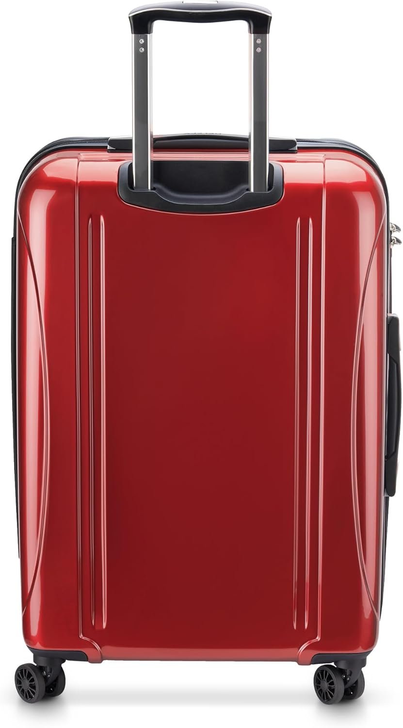 DELSEY PARIS Helium Aero Hardside Expandable Luggage with Spinner Wheels, Brick Red, Checked-Medium 24 Inch - Image 4