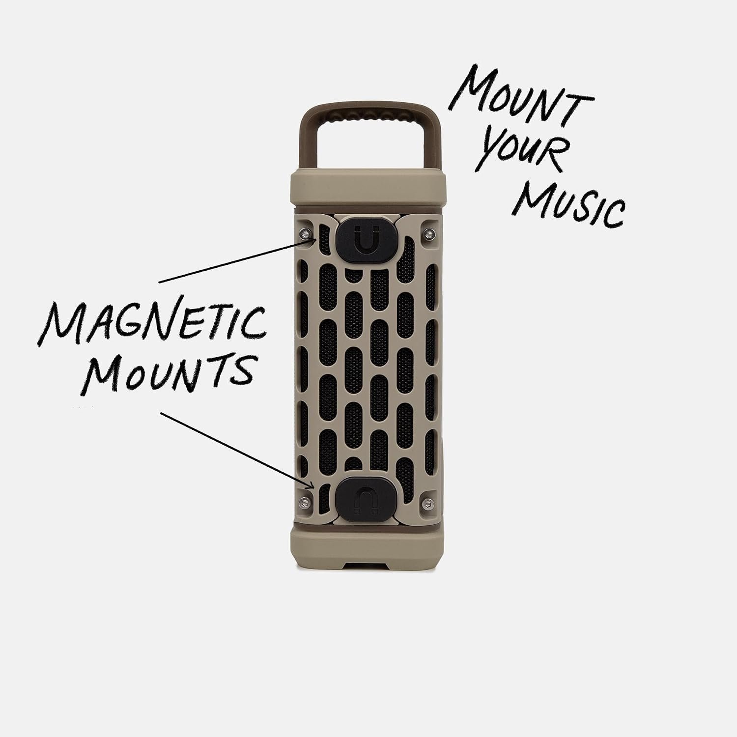 Turtlebox Ranger, Ultra-Portable Bluetooth Speaker, Waterproof, Tan | Built For The Outdoors, Plays to 105dB, IP-67, 12hr+ Battery Life, Magnetic Mounts, Unlimited Pairing for Full Stereo, 2.4lbs - Image 4