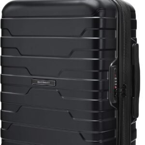 BAGSMART Carry-On Luggage 20" Expandable Spinner 22x14x9,Black