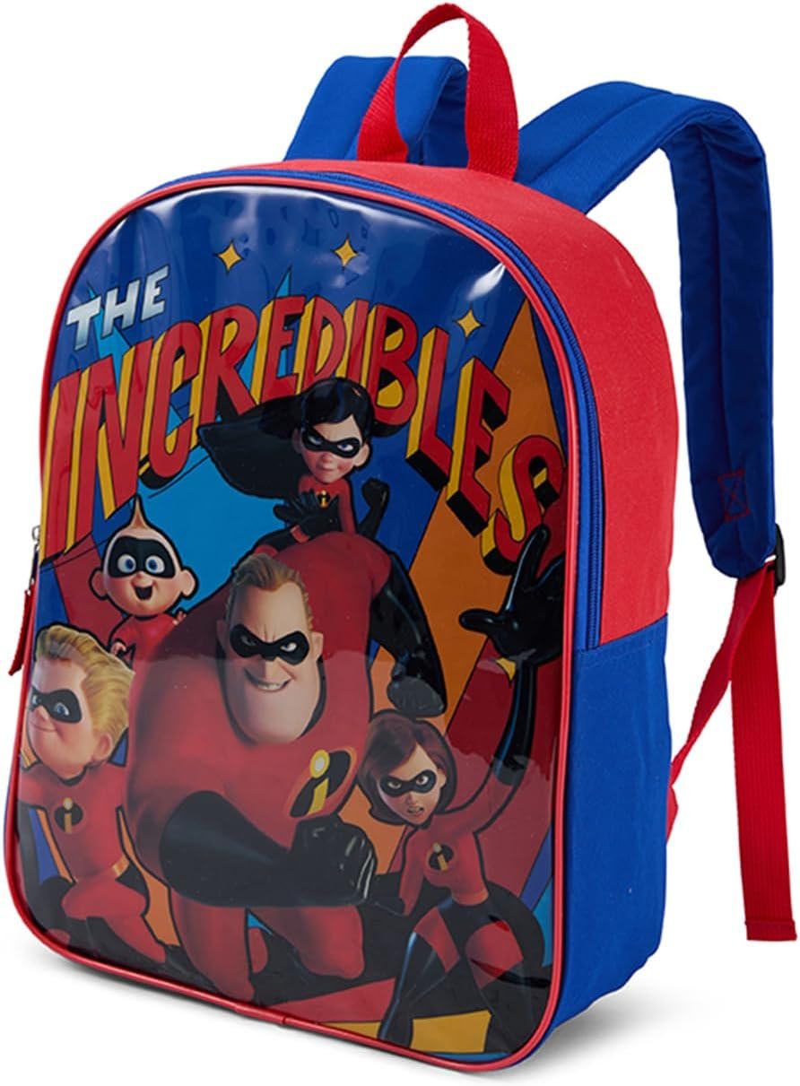 Disney The Incredibles Backpack - Boys Backpack for School | Cute Backpack & School Bag - Backpack for School, Daycare & Travel with Padded Straps, Roomy Zip Compartment & Top Handle