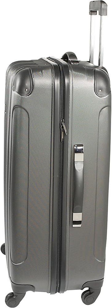 Kenneth Cole REACTION Out of Bounds Lightweight Hardshell 4-Wheel Spinner Luggage, Rose Gold, 28-Inch Checked - Image 4