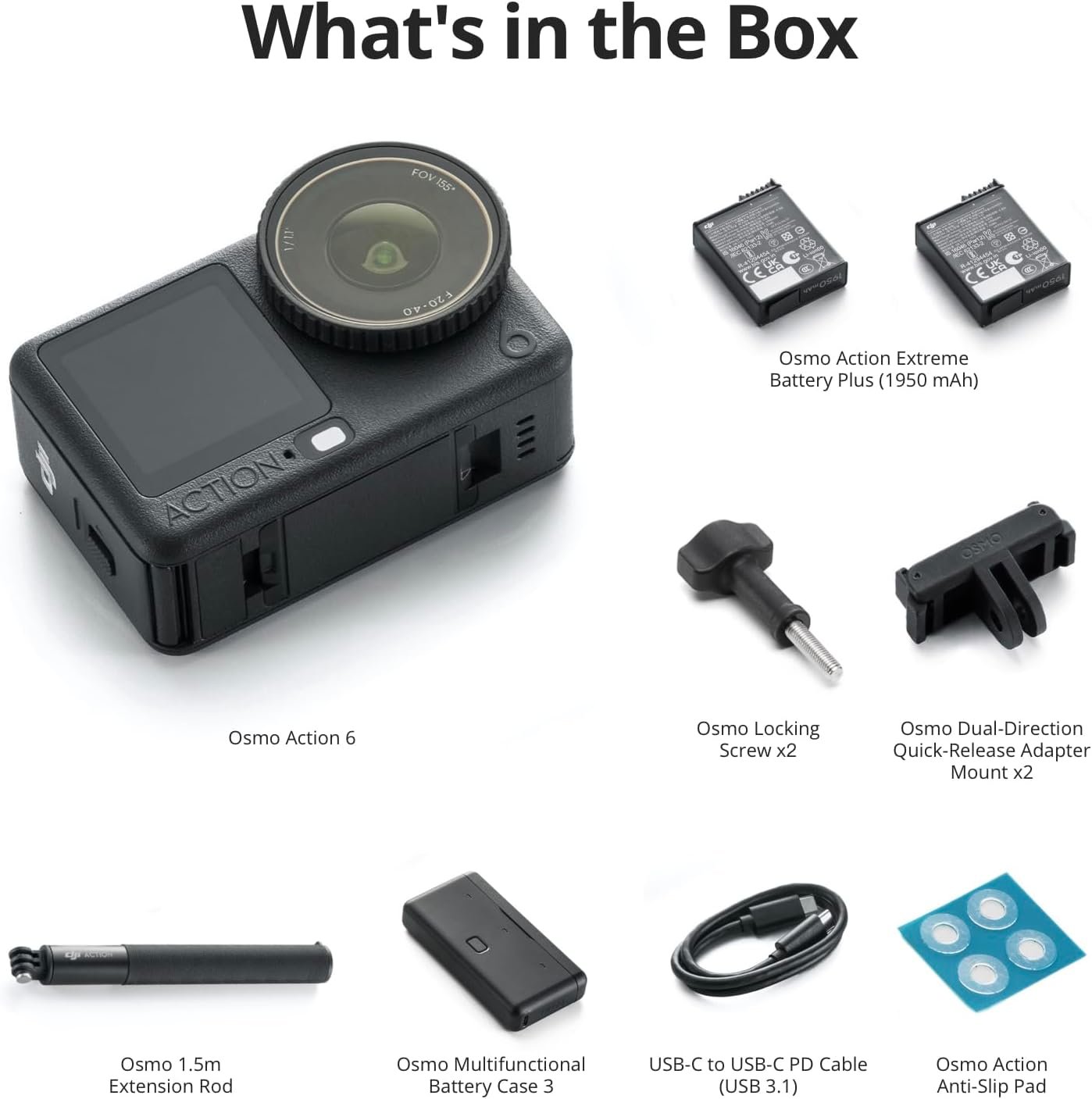 DJI Osmo Action 6 Enhanced Combo, 8K Waterproof Action Camera | 1/1.1" Square Sensor, Variable Aperture f/2.0–f/4.0, Extended Battery Life with 2 Batteries, 1.5m Extension Rod, Battery Case - Image 9