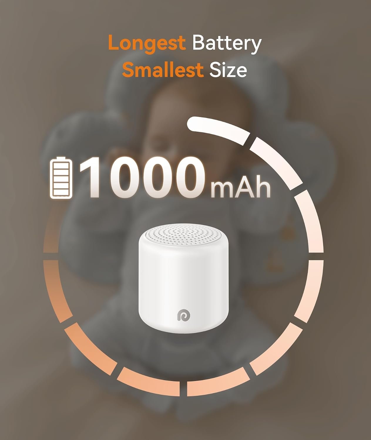 Dreamegg Portable White Noise Machine, 1000mAh Battery, Travel Sleep, Cream | Egg-Sized, 16 Sounds, USB-C, Timer, Baby & Adults, Office Privacy, Gift Use - Image 3