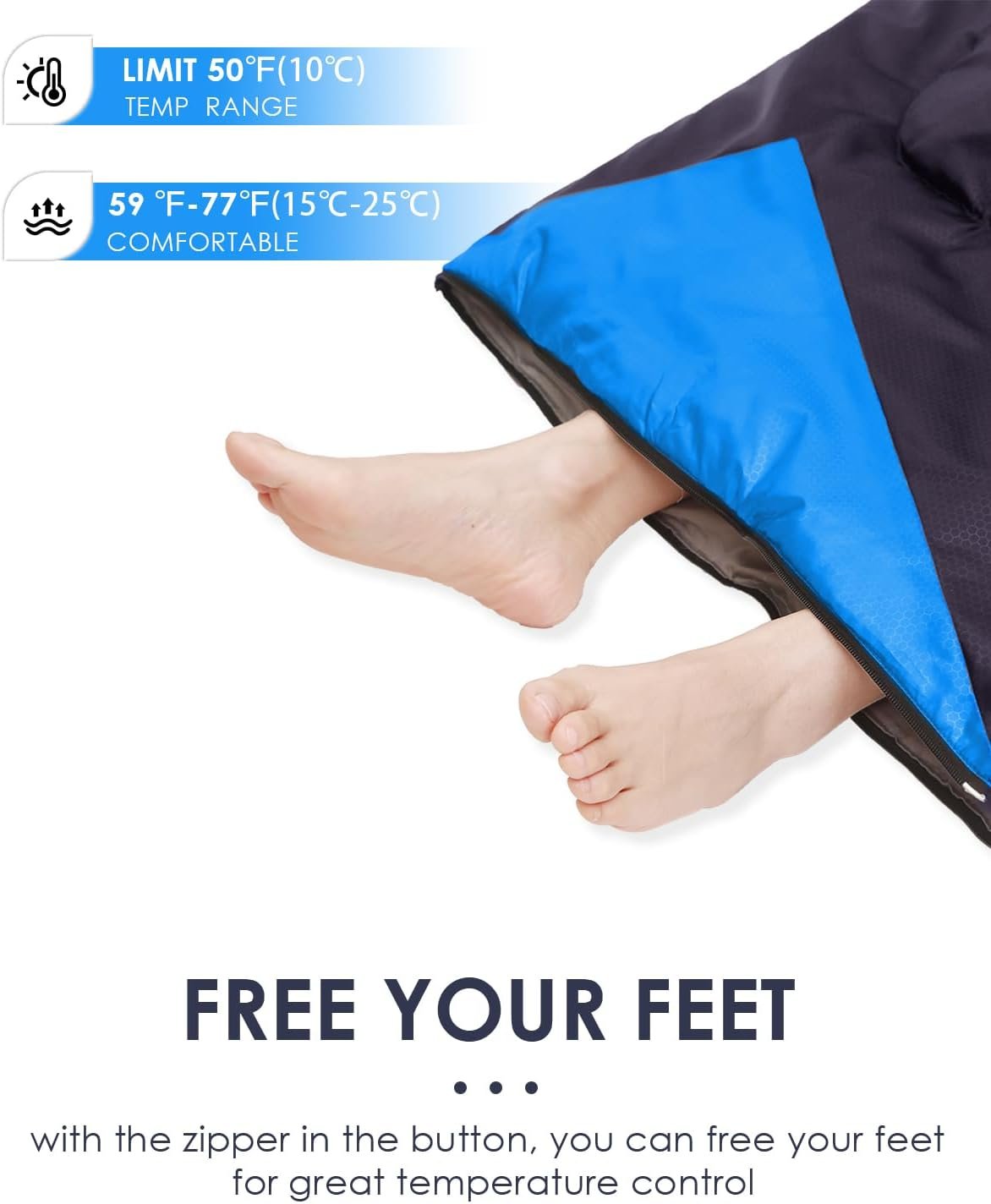 Sleeping Bags for Adults Backpacking Lightweight Waterproof- Cold Weather Sleeping Bag for Girls Boys Mens for Warm Camping Hiking Outdoor Travel Hunting with Compression Bags - Image 6