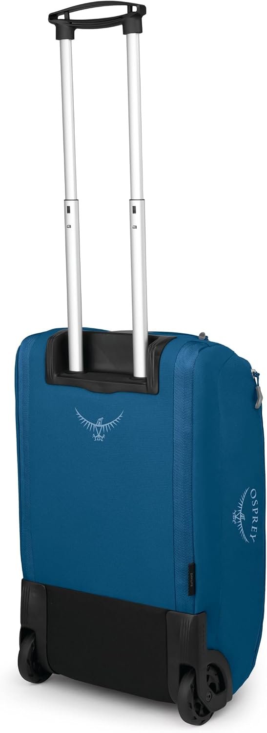 Osprey Daylite 40L Wheeled Carry On Collapsible Travel Duffel Bag, Lightweight Rolling Suitcase, Night Shift Blue - Image 7