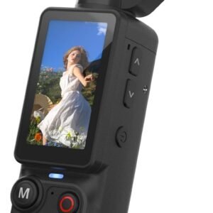 Vlogging Camera, Mini Camcorder, Portable Handheld Video Camera | Mini camcorder with 180° rotating lens, 7-hour battery, 32GB card, one-button recording for travel and daily moments
