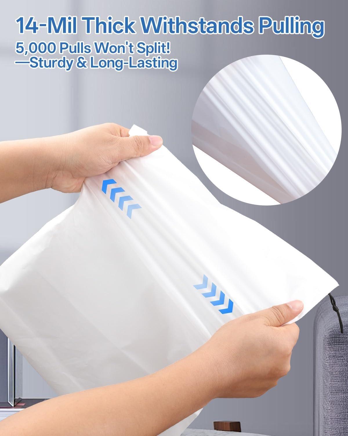 Teskyer Shoe Bags for Travel, Waterproof Drawstring Shoe Bags, 6 Pack | 15.7" x 11.8" Fits Most Shoes, Reusable PE Material, Tear-resistant Design, Travel Essentials for Organized Packing - Image 2