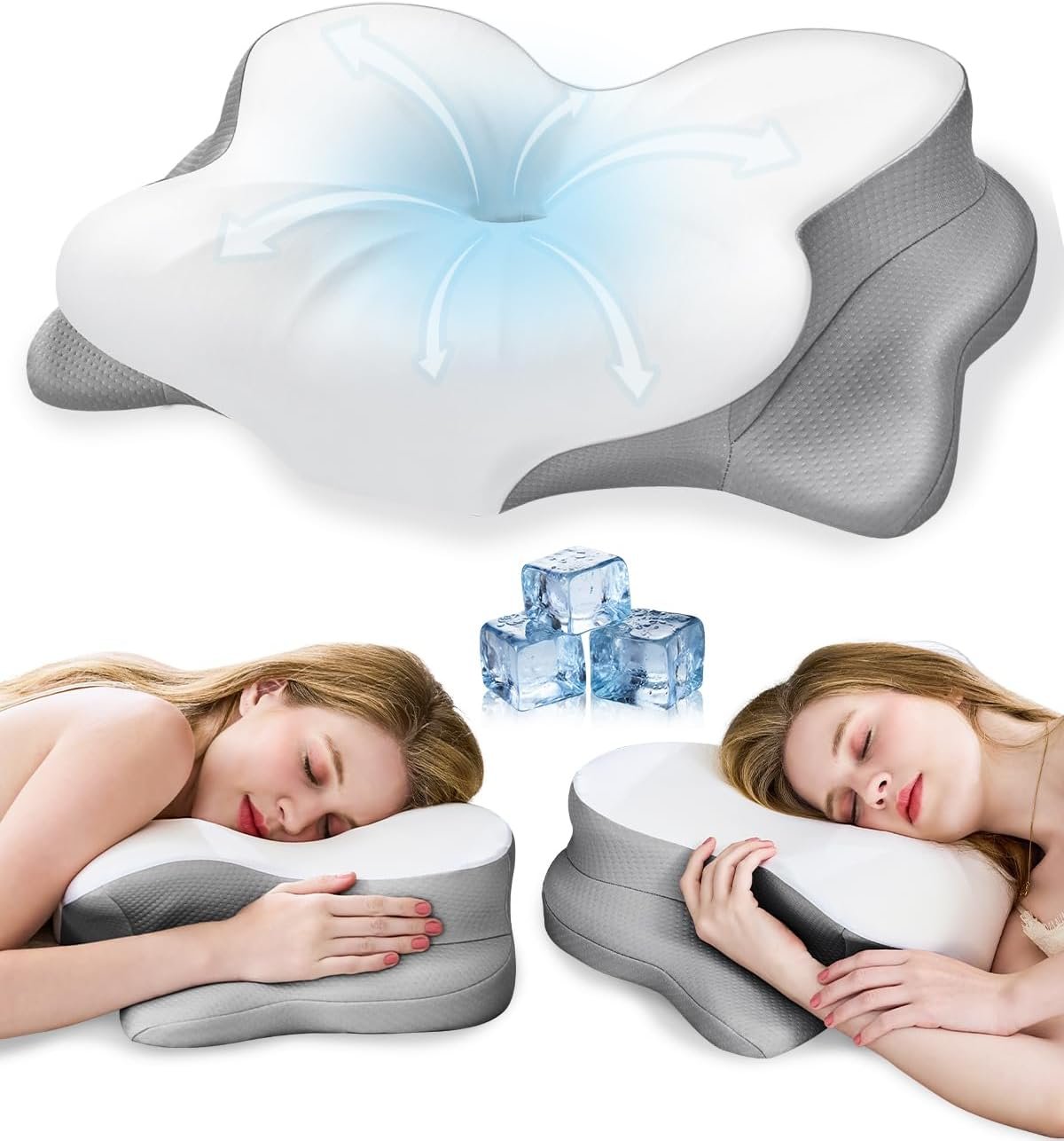 Ergonomic Memory Foam Pillow for Neck Pain Relief for All Sleepers