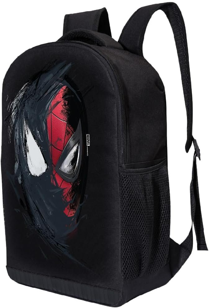Marvel Comics Spiderman Backpack - Into The Spider-Verse Black Knapsack 16 inch Mesh Padded Bag (Spider Game) - Image 2