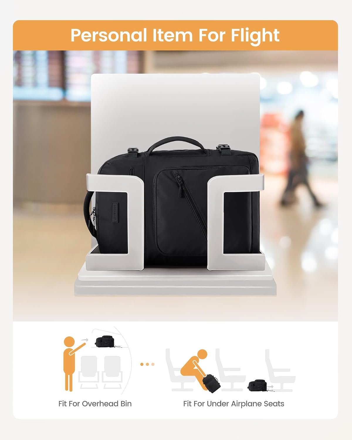 LOVEVOOK 40L Travel Backpack for Women Men, Airline Approved Carry On Luggage, Multi-Pocket TSA Personal Item Bag fits 17 Inch Laptop, Waterproof Weekender Overnight Suitcase Travel Essentials - Image 4