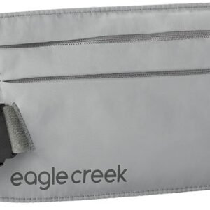 Eagle Creek Undercover RFID Money Belt, Storm Grey | Slim Travel Waist Pouch with RFID Blocking, Secure Passport, Cards, and Cash, Adjustable Strap, Lightweight and Discreet