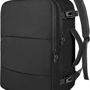 Taygeer Travel Laptop Backpack for Men, Airplane Approved Travel Backpack | 15.6inch Laptop Backpacks with Water Bottle Pocket, Lightweight College 35l Luggage Bookbag Gifts for Business Work, Black