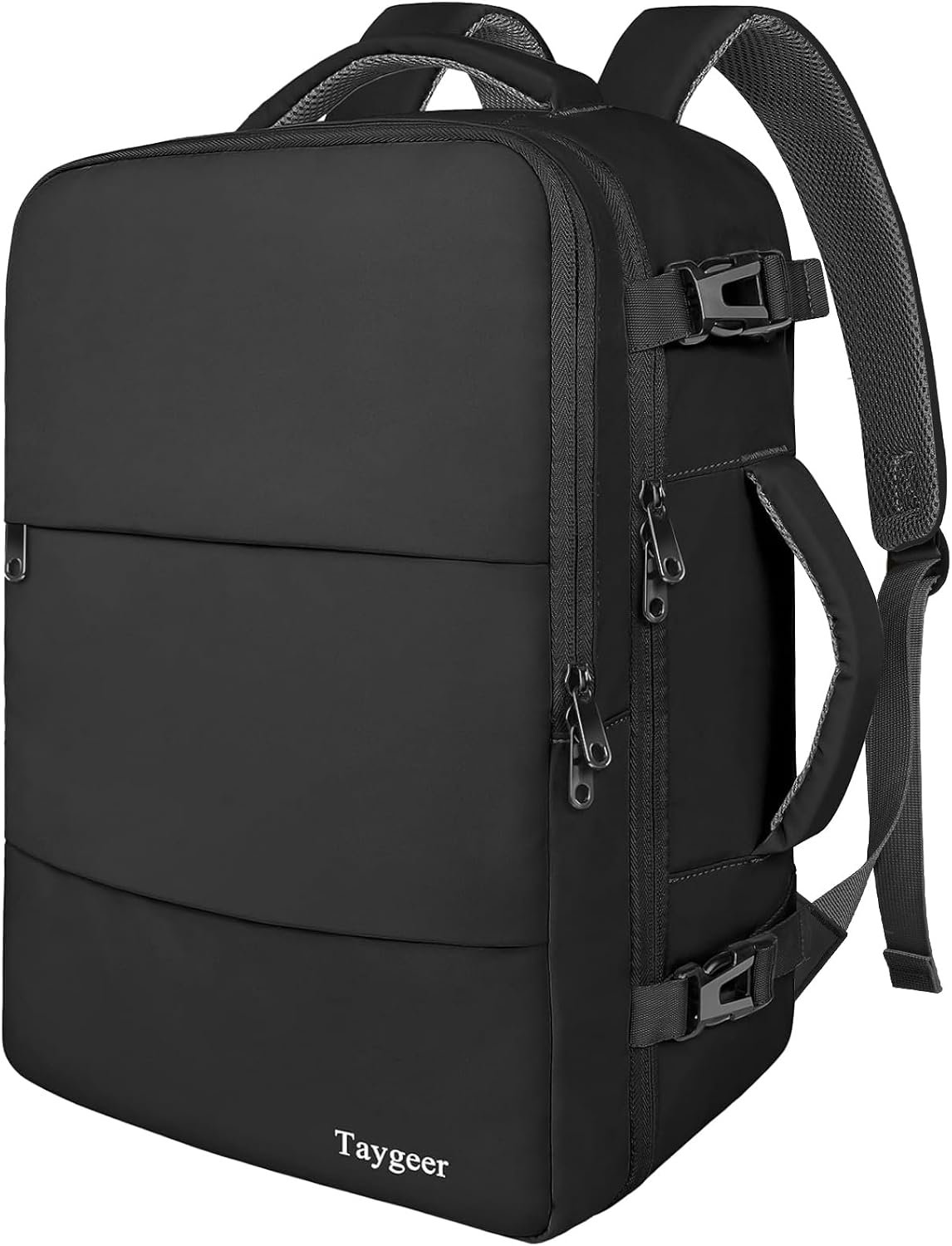 Taygeer Travel Laptop Backpack for Men, Airplane Approved Travel Backpack | 15.6inch Laptop Backpacks with Water Bottle Pocket, Lightweight College 35l Luggage Bookbag Gifts for Business Work, Black