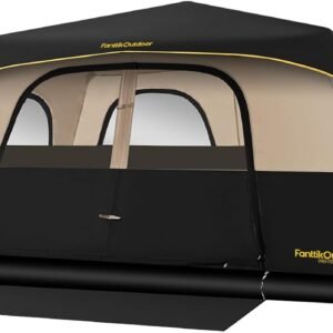 FanttikOutdoor 4/6/8/10 Person Instant Tent for Camping Setup in 60s | Camping Tent with Rainfly & Windproof, Portable Instant Cabin Tent with Carry Bag for Family Camping & Hiking