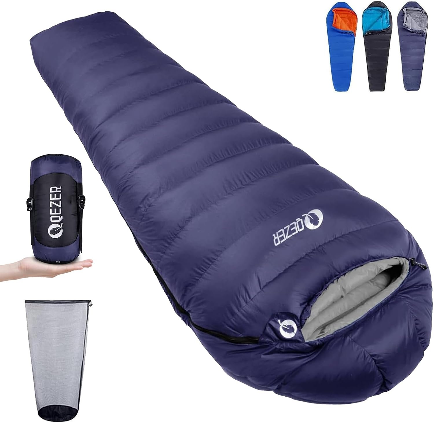 Down Mummy Sleeping Bag for Adults, 600 Fill Power Backpacking | 0°F 10°F 15°F 20°F,Cold and Warm Weather Use, Down, Lightweight Compact Carry, Camping Hiking Backpacking