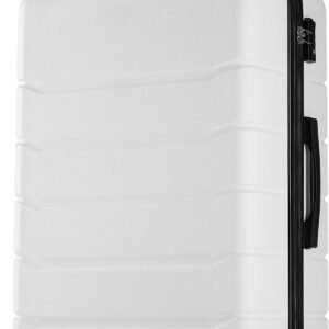 Sweetcrispy 28 Inch Checked Luggage, Suitcase with Spinner Wheels | Expandable, ABS Hard Shell, Lightweight, Rolling, Smooth, TSA Lock, Business Trips and Daily Vacations, Cream White