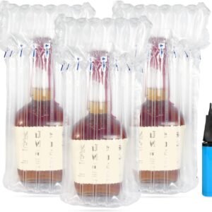 Whiskey Bottle Travel Protector Bags, Conilly Inflatable Air Column Packaging Bubble Bag with Free Inflator Pump, Reusable Whiskey Bottle Protector, Safe Choice for Whiskey Transportation (10)