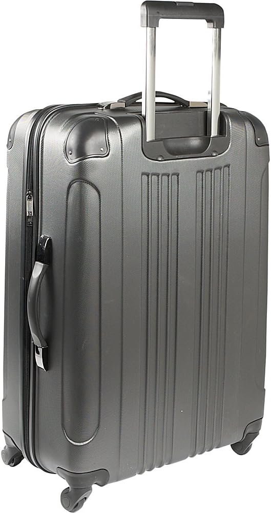 Kenneth Cole REACTION Out of Bounds Lightweight Hardshell 4-Wheel Spinner Luggage, Rose Gold, 28-Inch Checked - Image 3