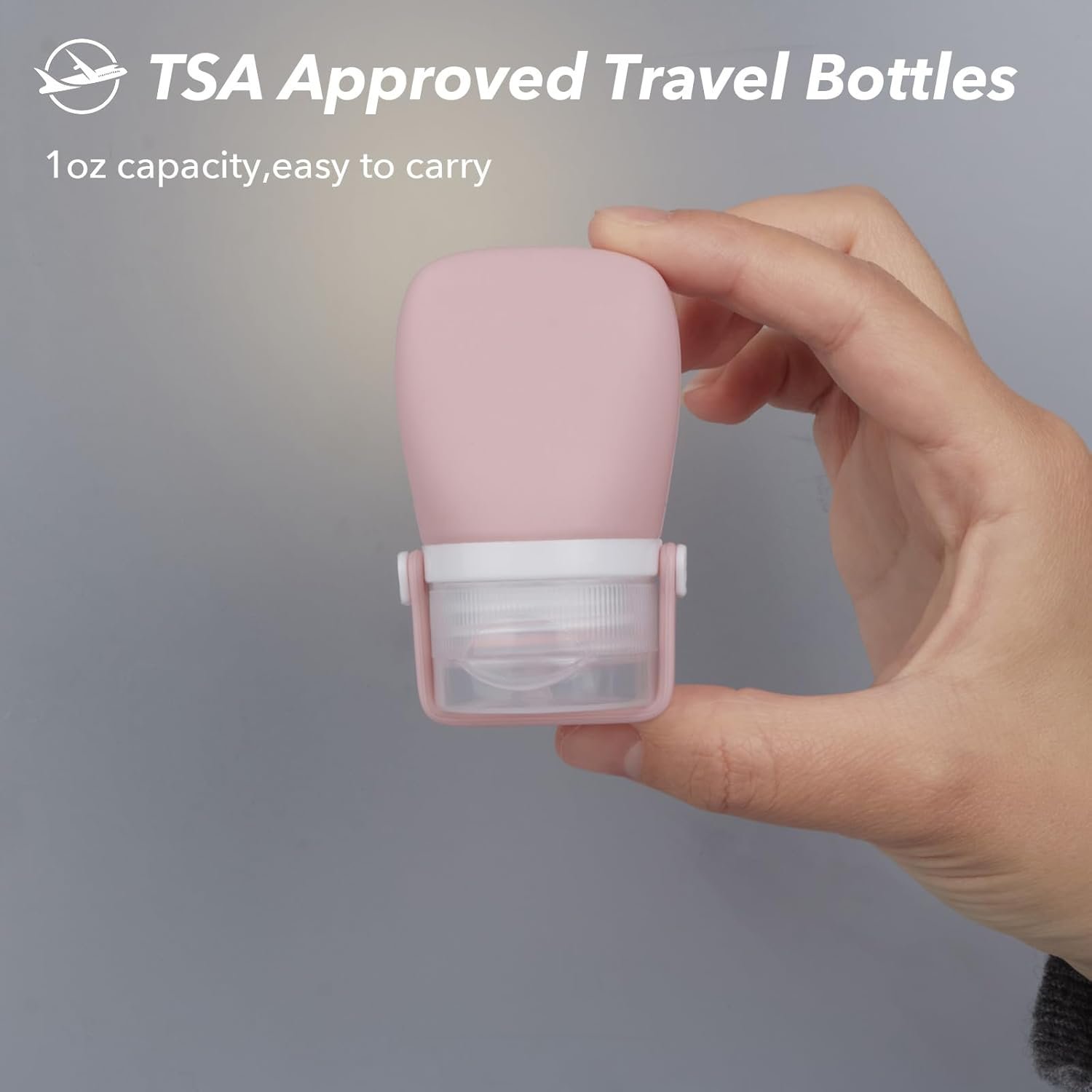 1oz Travel Bottles for Toiletries, Silicone Leak-Proof TSA Approved Travel Size Containers (4-Pack) - Reusable Refillable Bottles for Shampoo, Body Wash, Lotion - Image 5