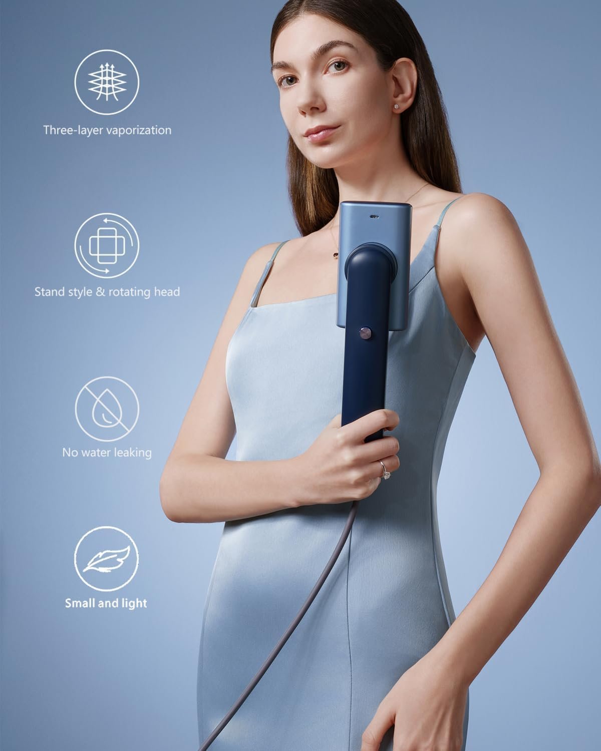 G9 Steam 2-in-1 Professional Handheld Travel Steamer for Clothes, Just 1lbs Lightly, 8 Minutes of Continuous Strong Steam, 1200W Light Steam Iron for travel and home - Image 2