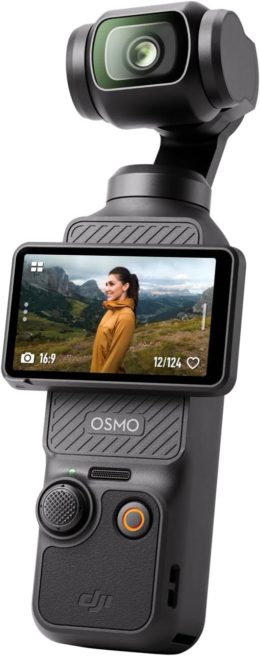 DJI Osmo Pocket 3, Vlogging Camera with 1'' CMOS & 4K/120fps Video | 3-Axis Stabilization, Fast Focusing, Spotlight Follow, 2" Rotatable Touchscreen, Small Video Camera for Photography, Youtube