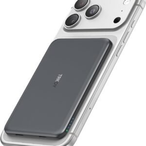 for Magsafe Portable Charger, 5000mAh Slim Wireless Magnetic Power Bank | Travel Essential for MagSafe Battery Pack with USB C Charging, Compatible with 17/16/15/14/13/12 Series (Graphite Gray)