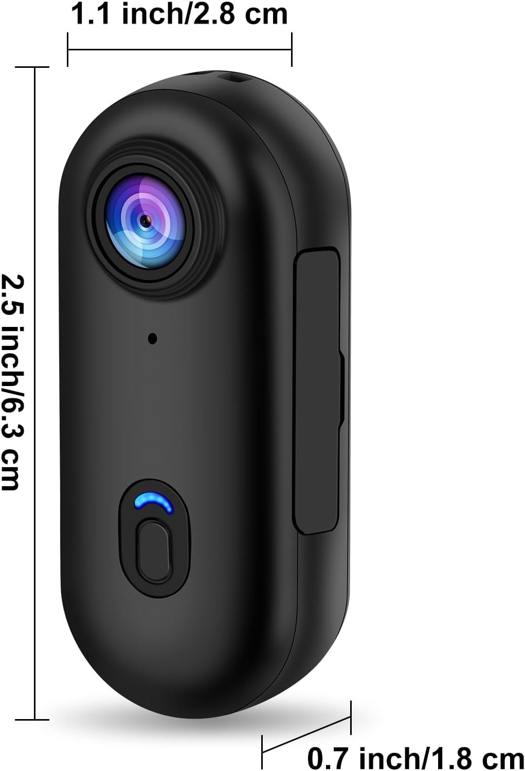 i3 4K Thumb Action Camera, Tiny Size, Mount Anywhere, Small Body Camera | with 64G Card, Spring Clip, Portable Vlogging, Hands-Free POV Recording, Helmet Cam for Cycling, Motorcycle - Image 3
