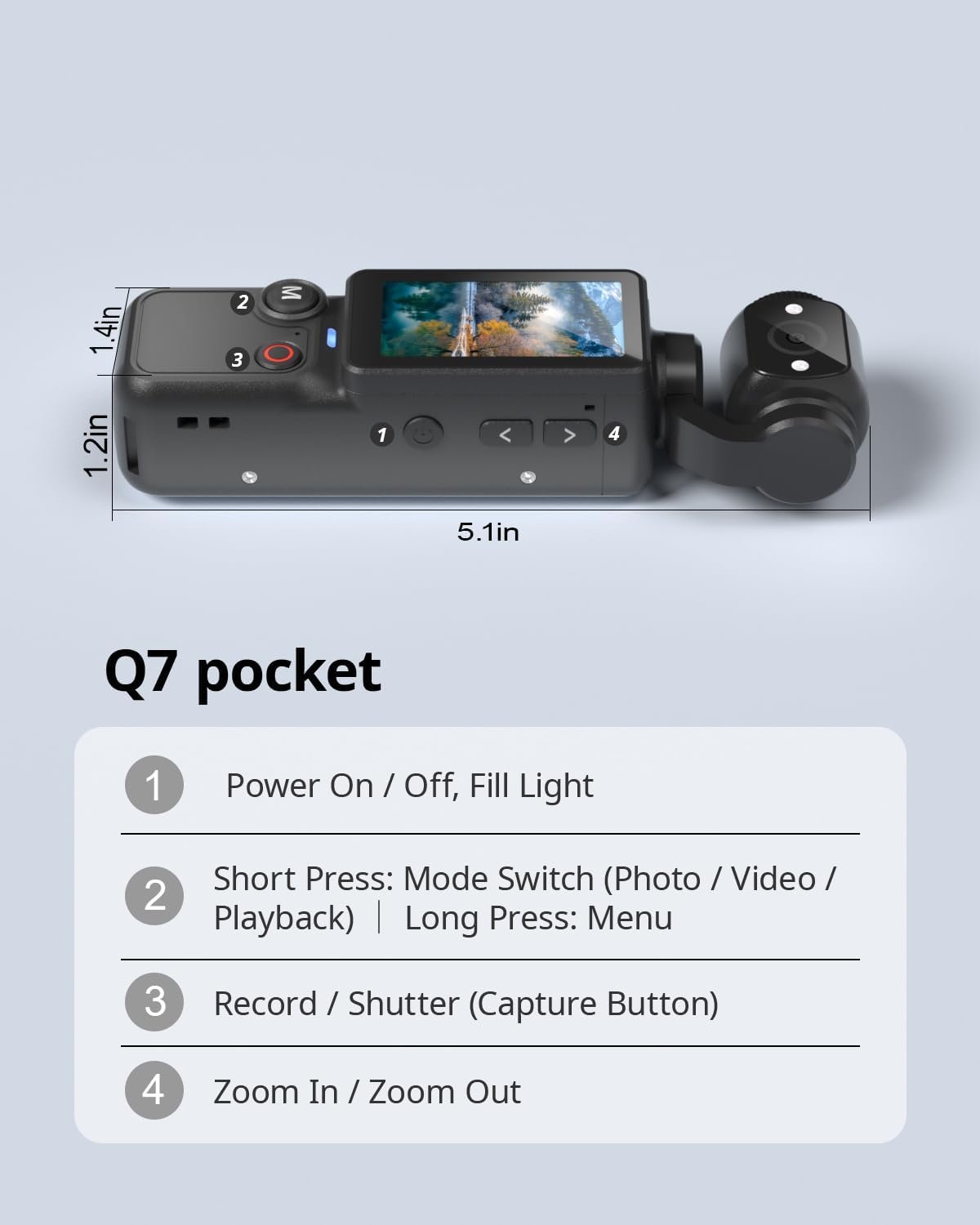 Vlogging Camera, Mini Camcorder, Portable Handheld Video Camera | Mini camcorder with 180° rotating lens, 7-hour battery, 32GB card, one-button recording for travel and daily moments - Image 9