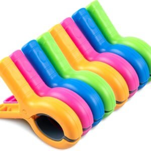 Large Beach Towel Clips for Beach Chairs, 8 Pcs Towel Holder for Beach Chair Pool Chair on Cruise, Jumbo Size Heavy Duty Clothes Pins, Beach Chair Clips to Beach Accessories Must Haves, 4 Colors