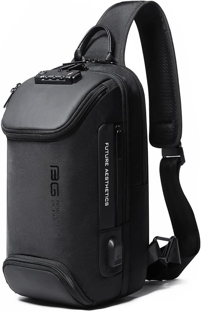 BANGE Men's Sling Backpack - Waterproof Crossbody Bag, Multi-Purpose Shoulder Bag