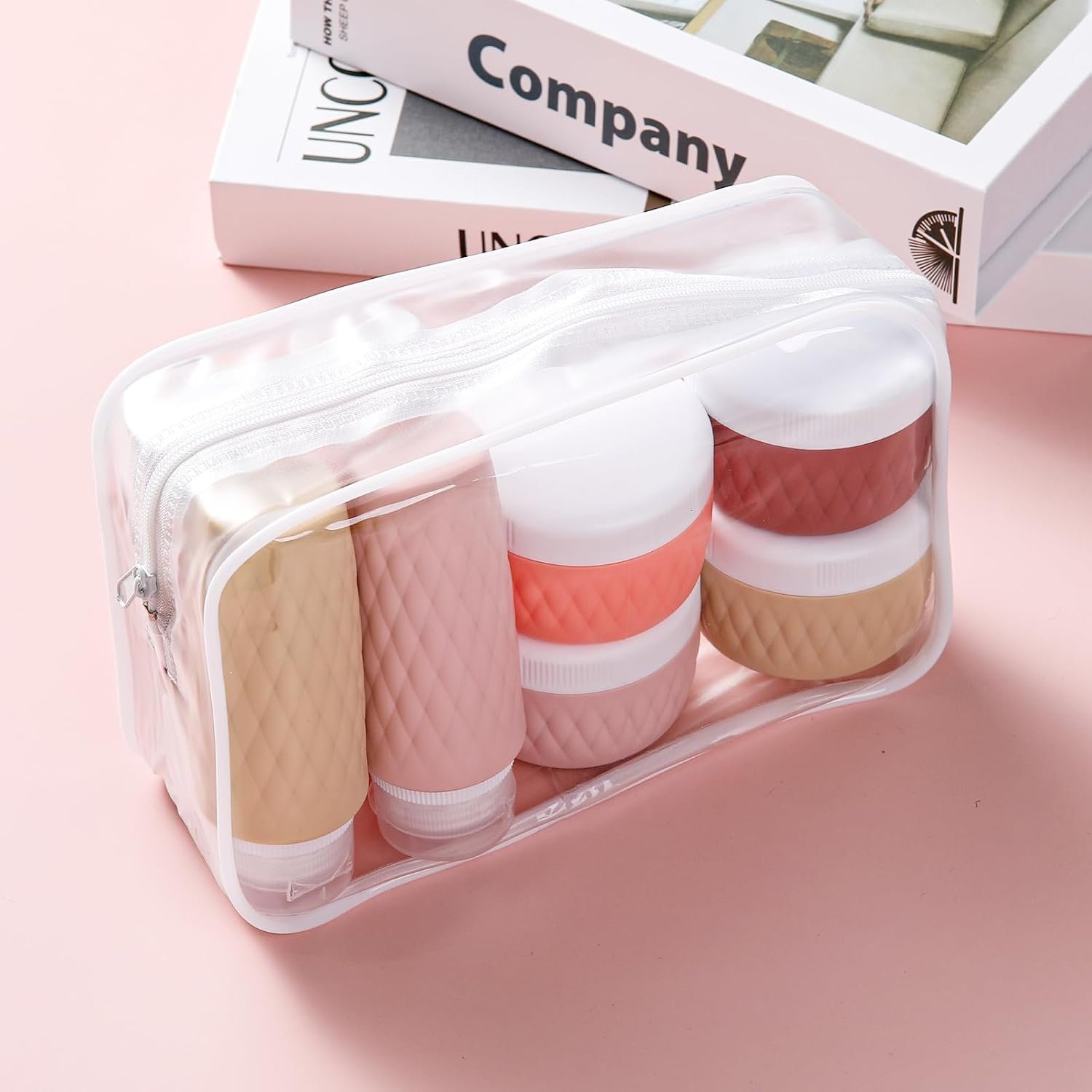 kuangre 8 Pack Travel Bottles for Toiletries - 3 OZ / 90 ML, | Leak Proof Silicone Containers with Clear Bag, Travel Size Toiletries for Lotions, Creams, Foundation, Shampoo, body wash and More | - Image 5