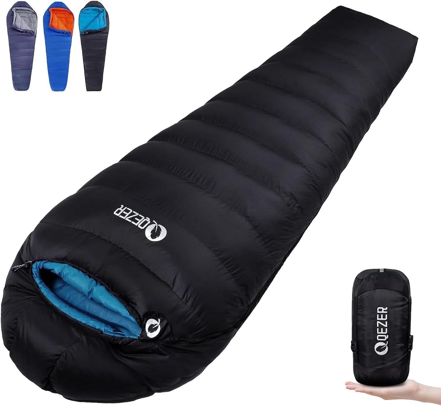 Down Mummy Sleeping Bag for Adults, 600 Fill Power Backpacking | 0°F 10°F 15°F 20°F,Cold and Warm Weather Use, Down, Lightweight Compact Carry, Camping Hiking Backpacking