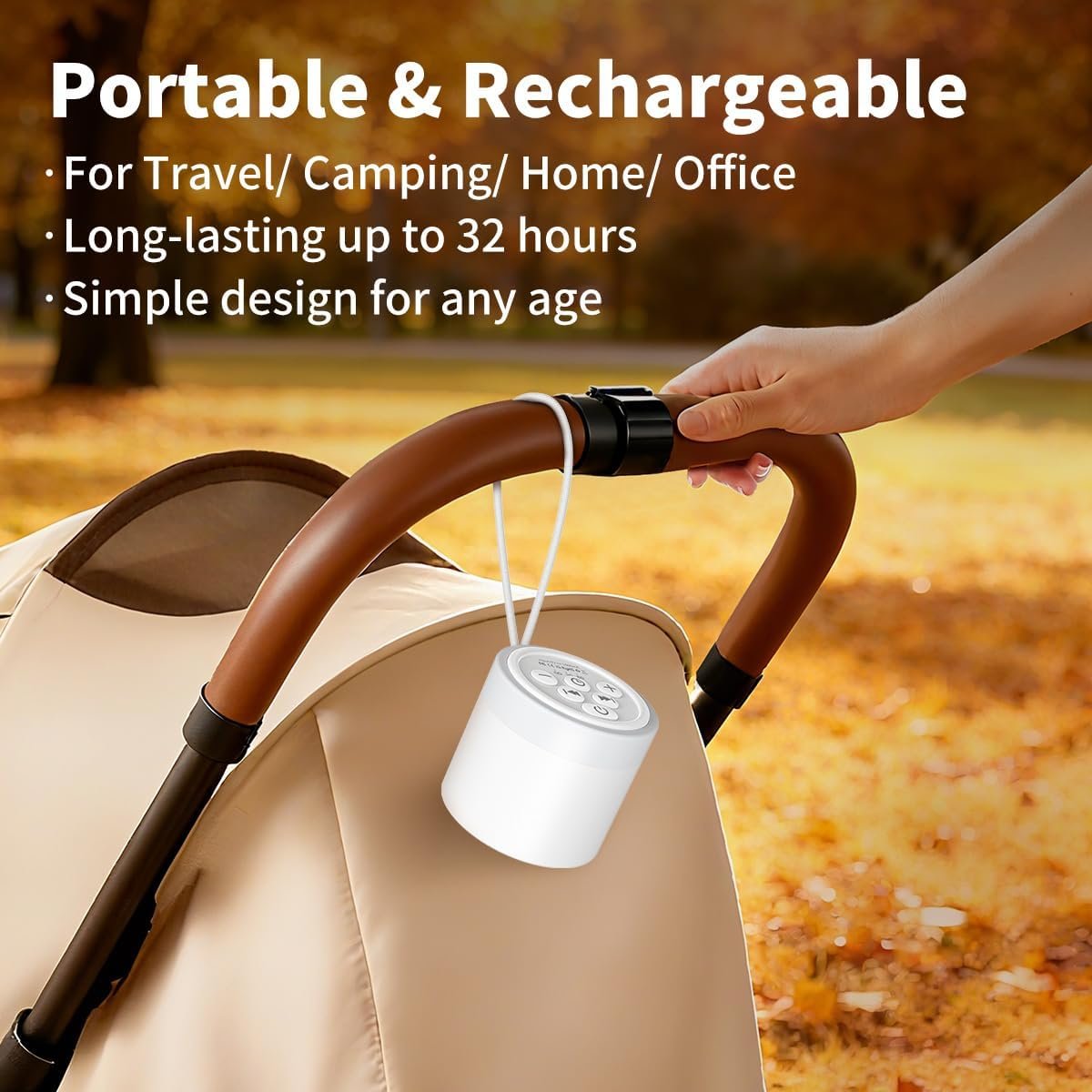 Sound Machine Mini White Noise Machine with 30 Soothing Sounds 4 Timers Memory Function for Newborn Baby Kids Adults Portable Rechargeable Sleep Brown Noise Machine for Travel Camping Home Office - Image 5