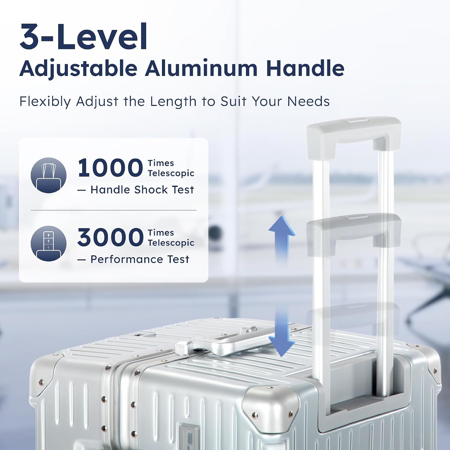 ALPHA CAMP Trunk Luggage 24 Inch with Aluminum Frame Zipperless Suitcase | Medium Checked Thickened 3-Layer PC Hardshell with TSA Lock,Charging Port, Cup Holder and Spinner Wheels for Domestic Travel - Image 5