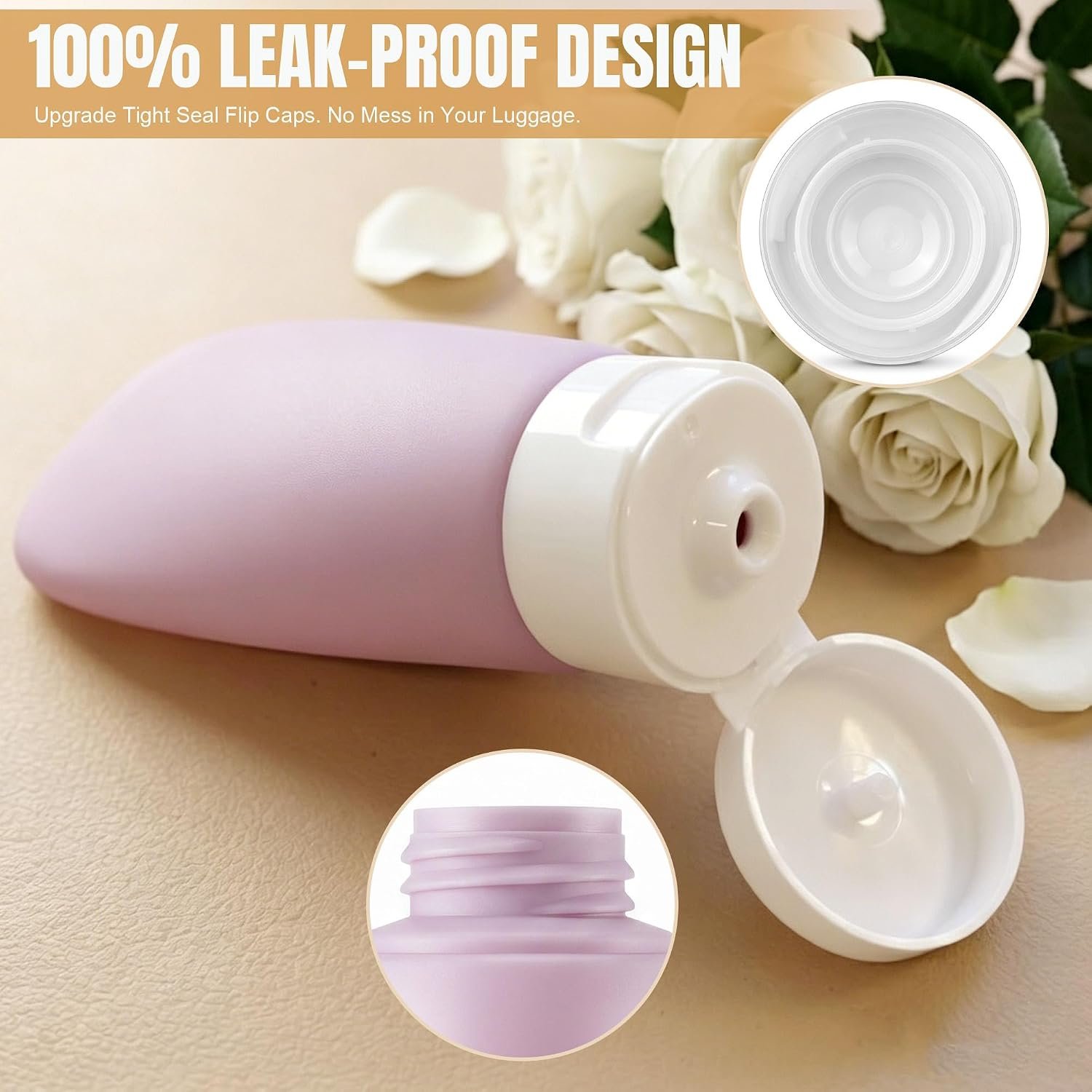 DEWSENSI 20 Pack Travel Bottles Set for Toiletries | TSA Approved, Leak Proof, Plastic Travel Size Containers, Refillable Accessories for Shampoo Conditioner Lotion Liquids - Image 3