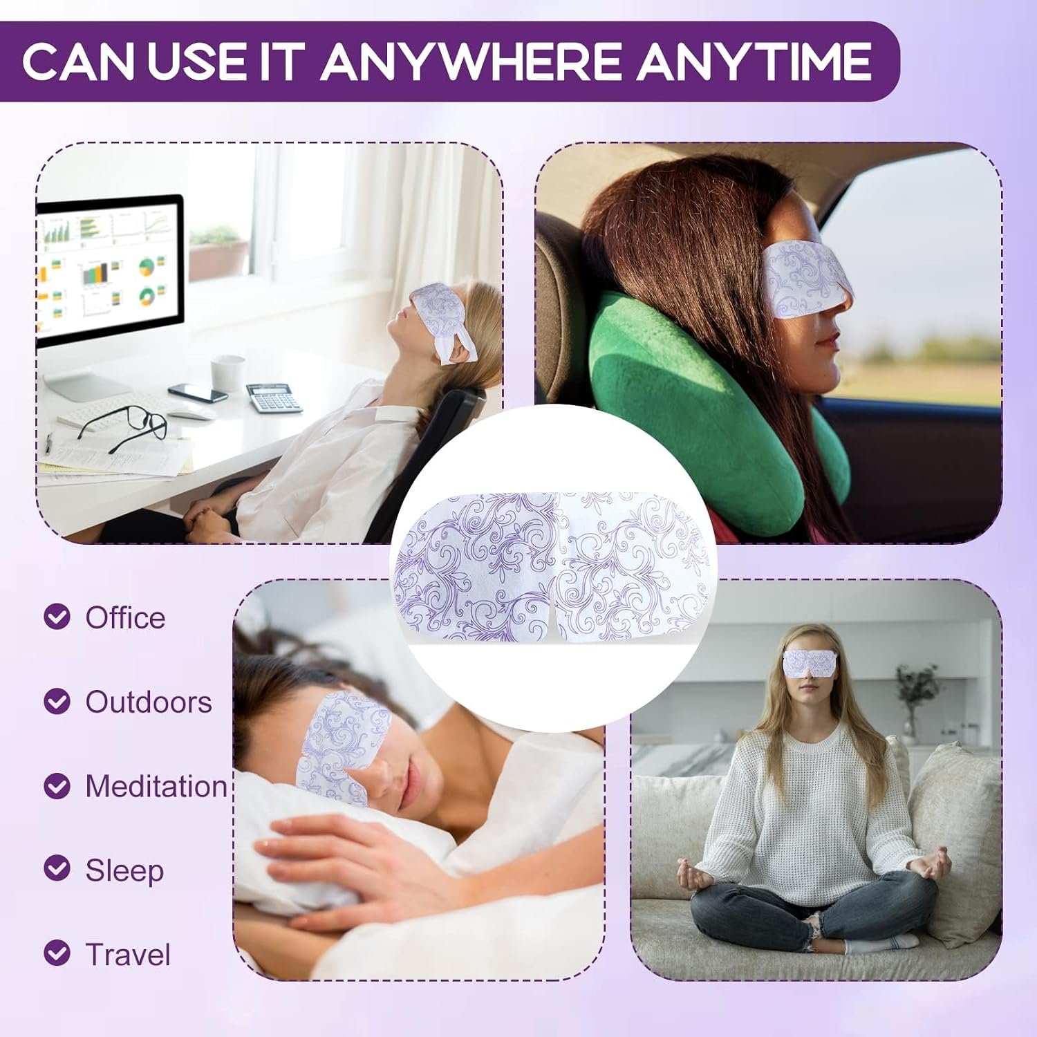 24 Pack Steam Eye Mask Disposable for Dry Eyes Cornea Care-Unscented | Steam Eye Mask Cornea Care Rest Self Heating Eye Mask Self Heated Steam Warm Eye Mask Disposable Heated Eye Mask - Image 7
