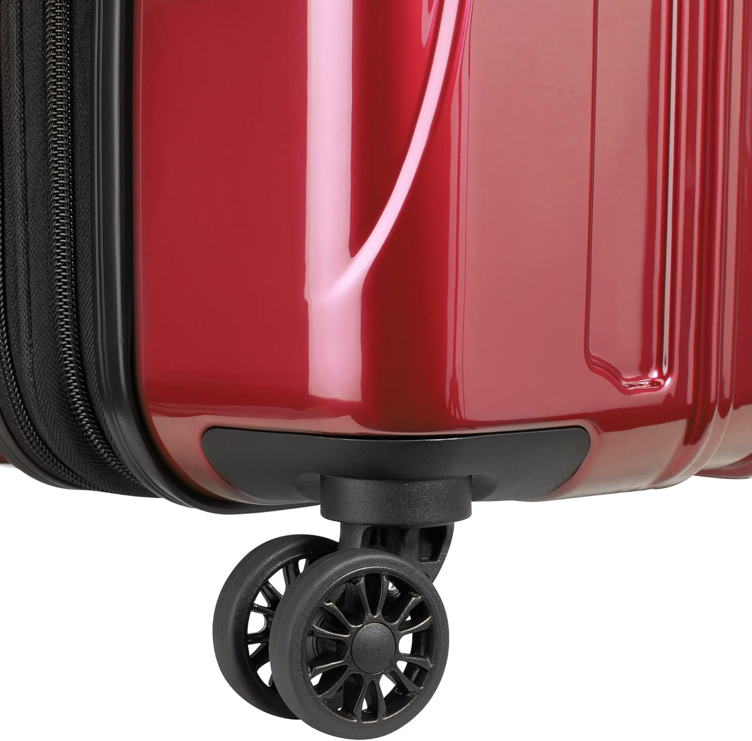 DELSEY PARIS Helium Aero Hardside Expandable Luggage with Spinner Wheels, Brick Red, Checked-Medium 24 Inch - Image 8