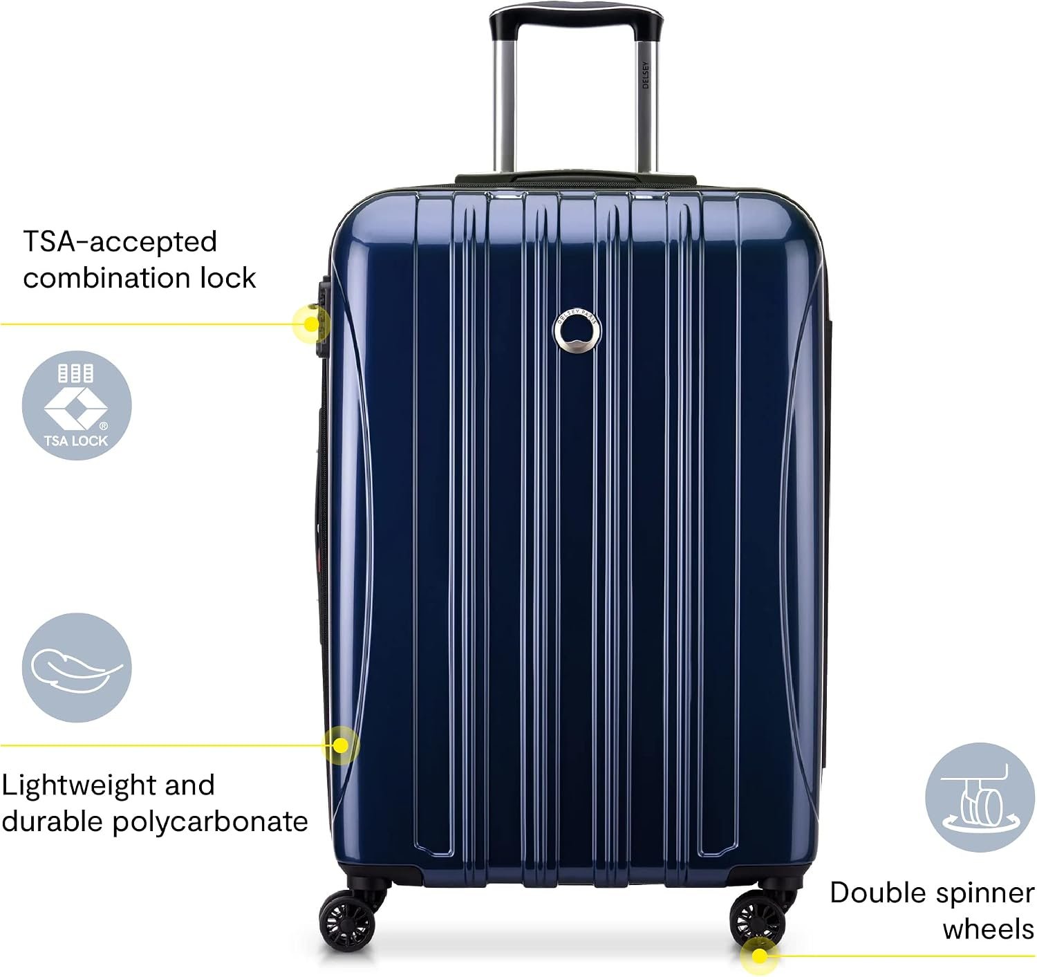 DELSEY PARIS Helium Aero Hardside Expandable Luggage with Spinner Wheels, Brick Red, Carry-On Plus 21 Inch - Image 2