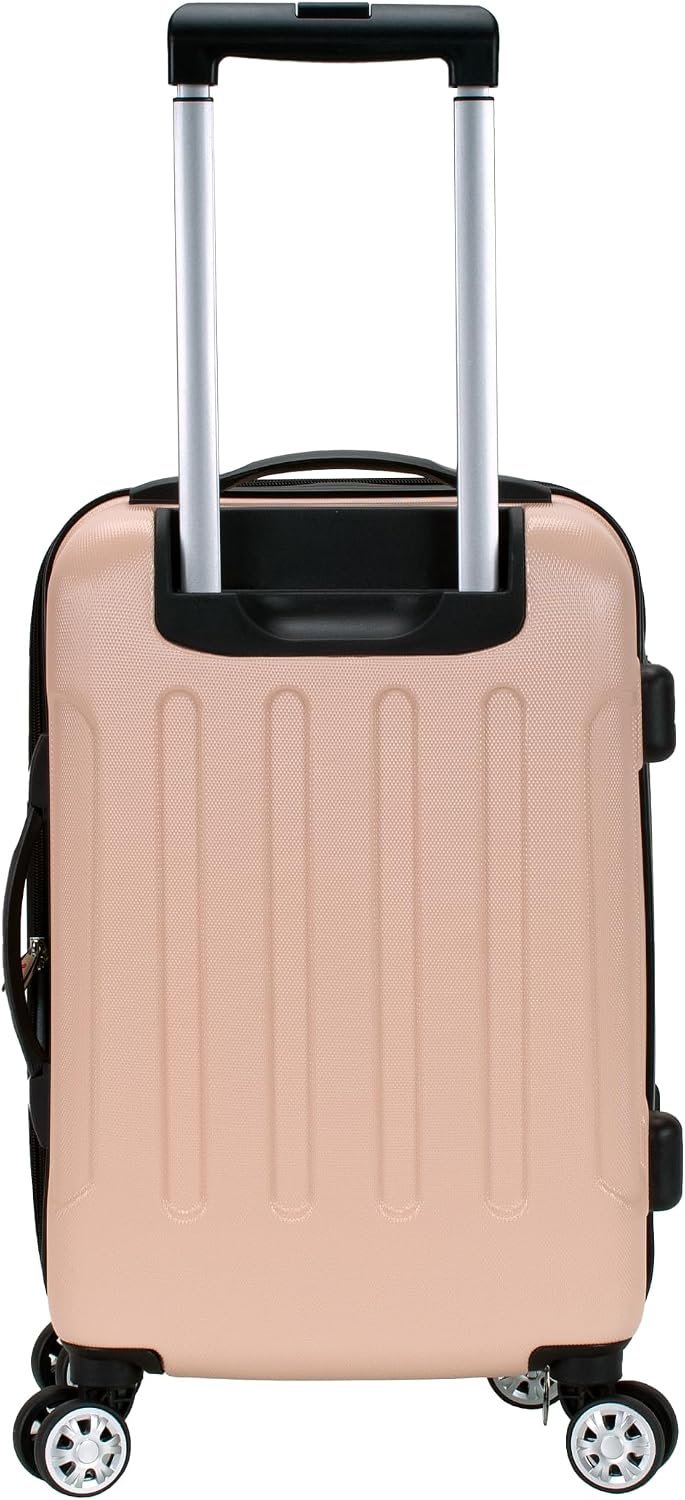Rockland London Hardside Spinner Wheel Luggage, Champagne, Carry-On 20-Inch, 22"X13. 5"x10" (with wheels) - Image 3