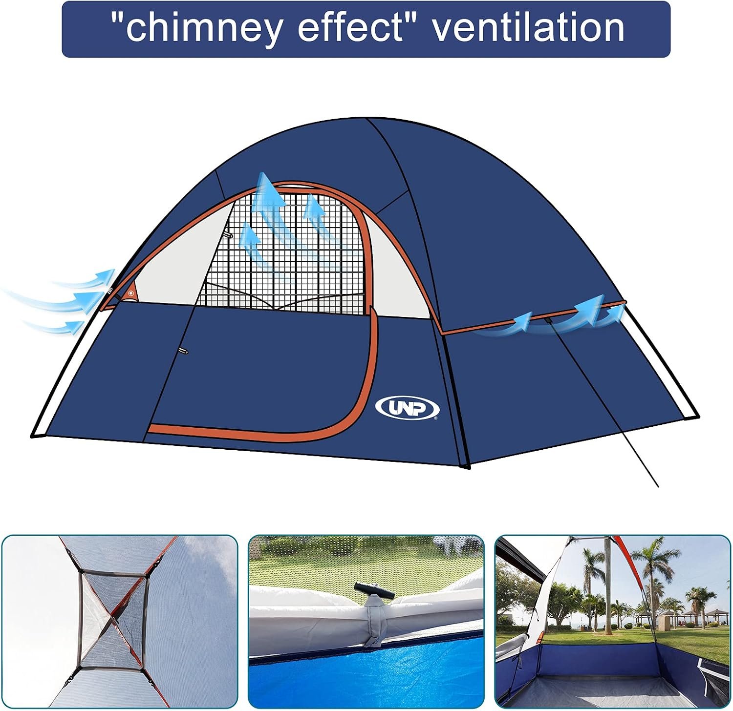 Camping Tent 2-4 Person, Waterproof Windproof Tent with Rainfly Easy Set up-Portable Dome Tents for Camping… - Image 4
