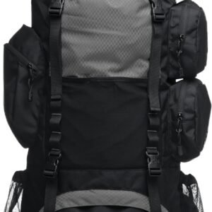 Teton 65L Explorer Internal Frame Backpack for Hiking, Camping, Backpacking, Rain Cover Included, Graphite