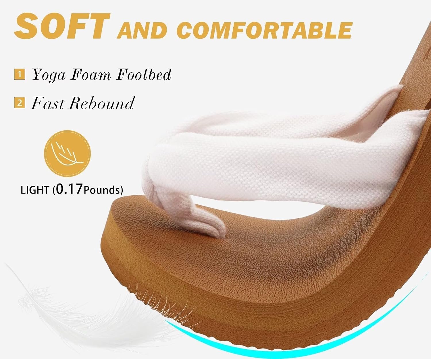 KuaiLu Flip Flops for Women with Arch Support Summer Beach Thong Sandals | Comfortable Yoga Mat Walking Shoes Cushion Slip On Casual Outfits Indoor Outdoor - Image 3