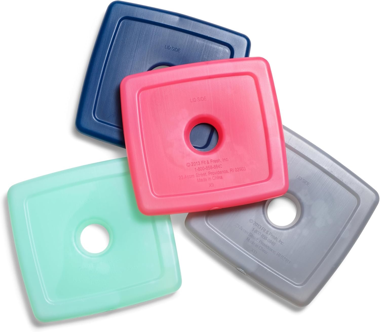 Cool Coolers by Fit & Fresh Slim Ice Packs, Quick Freeze Reusable Ice Packs for Lunch Boxes & Coolers, Long-Lasting, Space Saving Lunch Ice Packs, Blue, 4Pk - Image 3