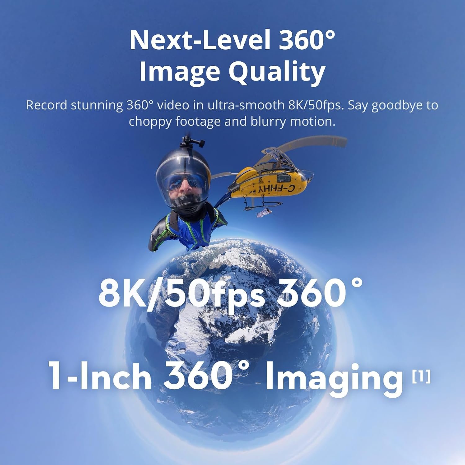 DJI Osmo 360 Essential Combo, 360 Action Camera | 1-Inch 360° Imaging, Native 8K 360° Video, 4K/120fps & 170° Boost Video, 1.2m Invisible Selfie Stick Kit - Image 2