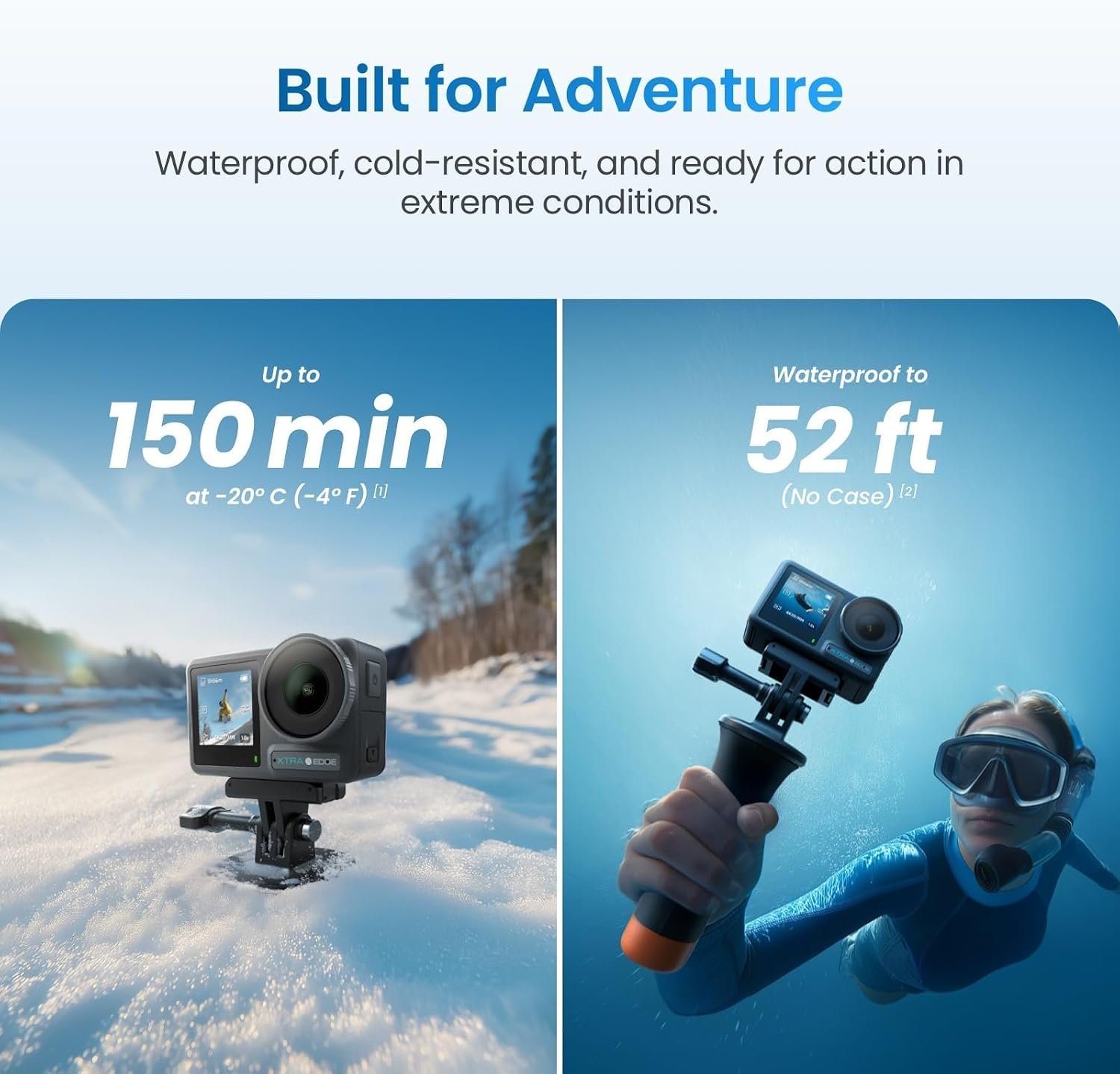 Action Camera, 1/1.3" Sensor & 4K Cinematic Video, Hyper Stabilization, Waterproof Camera to 52 Ft, 3-Hour Battery, Universal Quick Mount, Vlogging Camera for Adventure Photography - Image 5